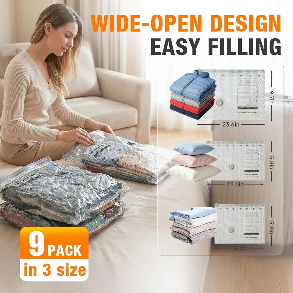 Vacuum Storage Bags with Wireless Air Pump