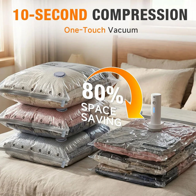 Vacuum Storage Bags with Wireless Air Pump