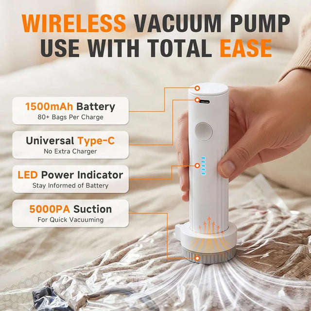 Vacuum Storage Bags with Wireless Air Pump